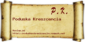 Poduska Kreszcencia névjegykártya